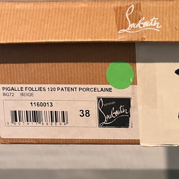 Christian Louboutin Pigalle Follies 120 Beige Floral Red Sole Pump - Picture 15 of 15